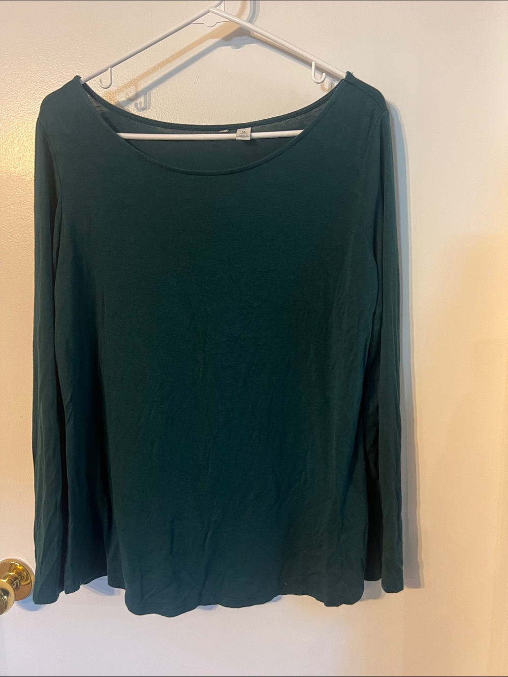 Women’s Classic Scoop Neck Long Sleeve Top - Deep Teal
